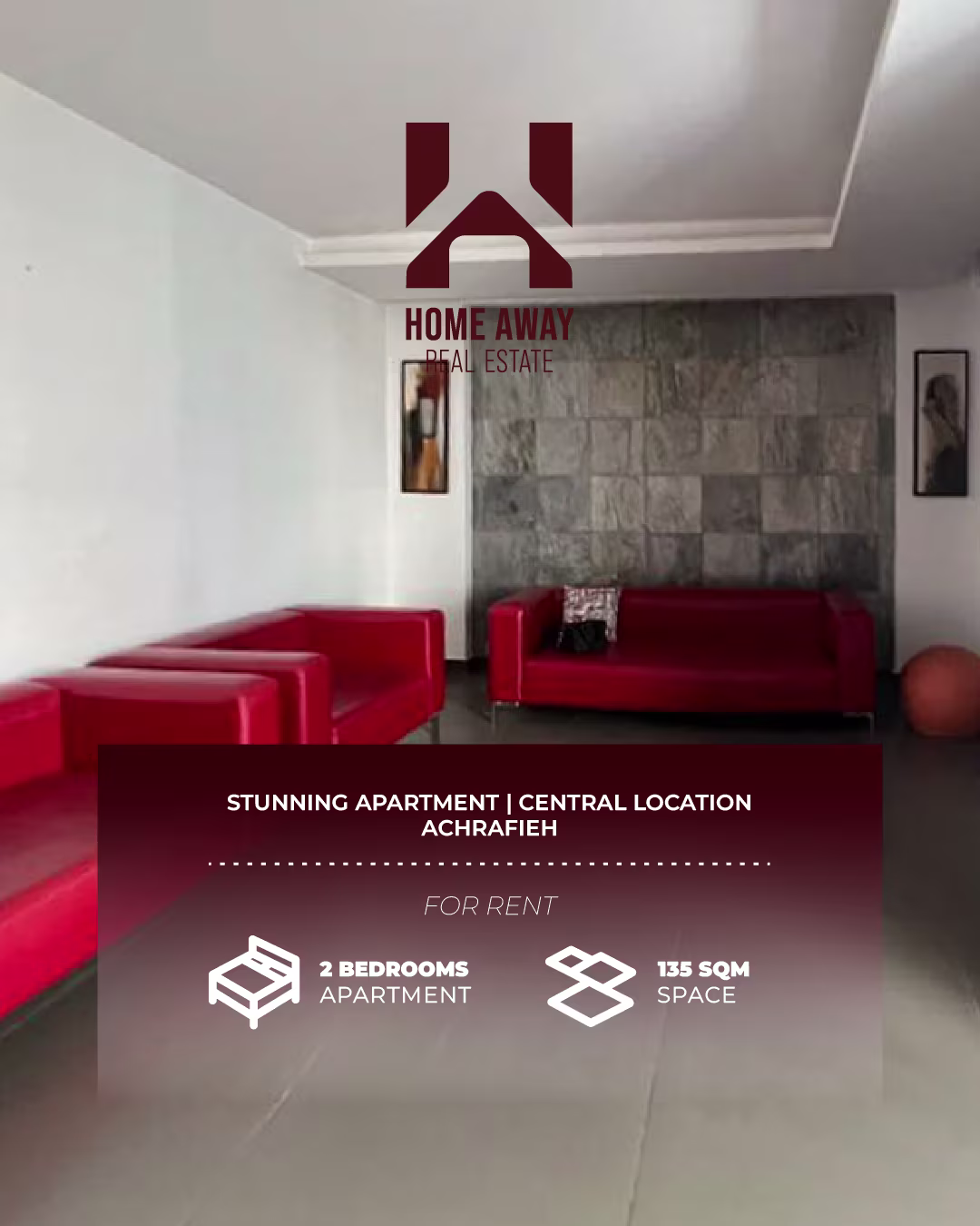 HA 135 AF 2B - Stunning Apartment for Rent in Achrafieh