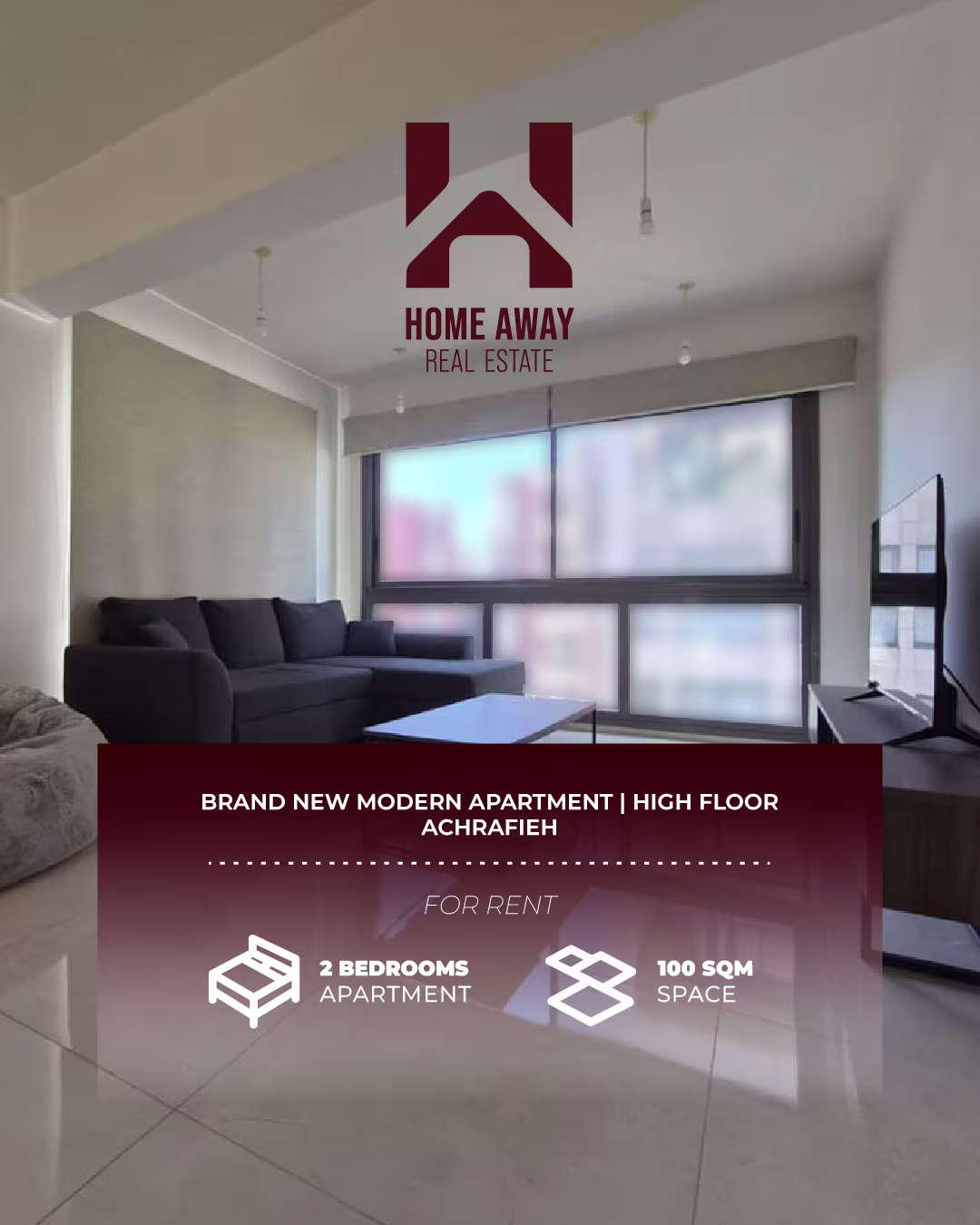 HA 139 AF 2B - Brand New Modern 2 Bedroom Apartment for Rent in Achrafieh